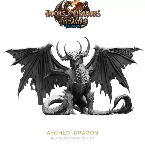 TW01D05 Aygheg Dragon Monster Boss :: TideWatch Town - Hooks & Dragons :: Black Blossom Games by Black Blossom Games