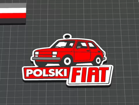 Fiat 126P Keychain Brelok Maluch Polski Fiat