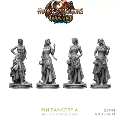 TW01K01 Inn Dancers A :: TideWatch Town - Hooks & Dragons :: Black Blossom Games by Black Blossom Games
