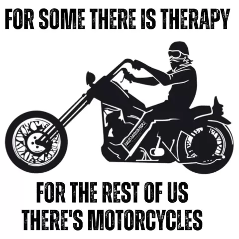 Motorcycle rider silhouette.