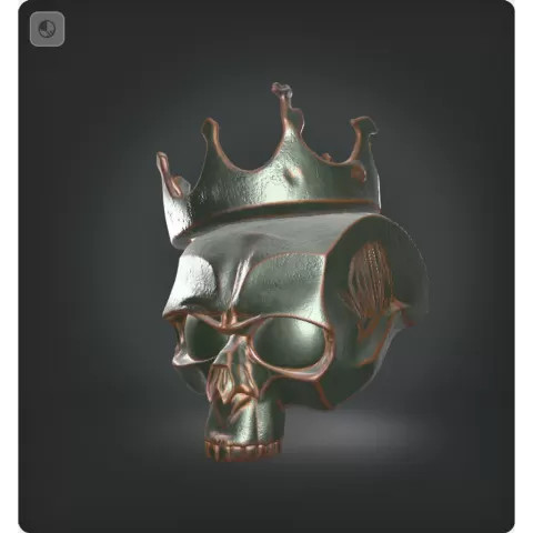 goldene sido maske mit der krone