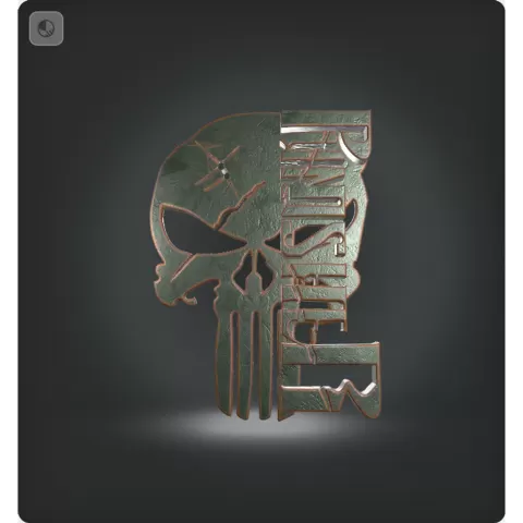 Punisher skull with text Ai generated