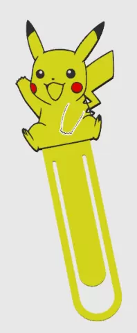 Pikachu Bookmark Colorized 4 Colors