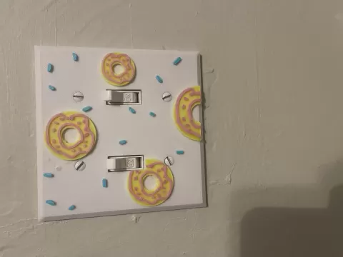 Donut Light Switch Plate (DOUBLE AND TRIPLE VERSIONS)