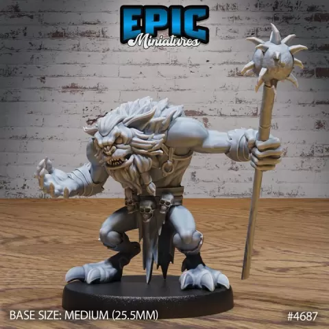 Skull Bear Staff / Skeleton Grizzly / Undead Wild Animal / Evil Skelet Creature / Zombie Beast / Evil Bone Kingdom / Walking Dead Monster Army / Rotting Encounter by Epic-Miniatures