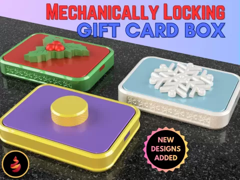 Mechanically Locking Gift Card Box