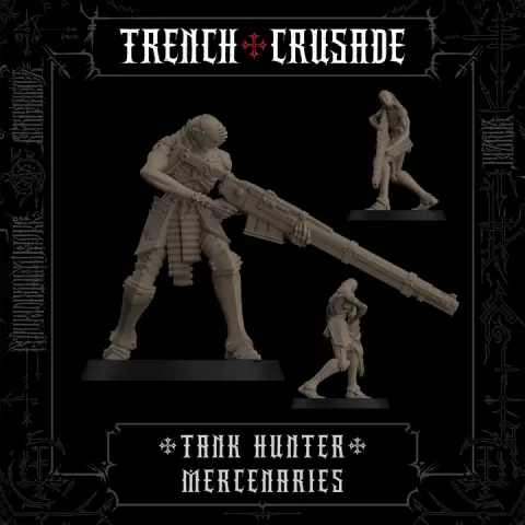 Trench Crusade - Communicant tank hunter (Crouching) - Mercenaries by Factory Fortress Inc.