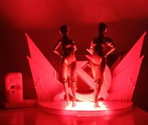 Atomic Heart Projection Clock Stand