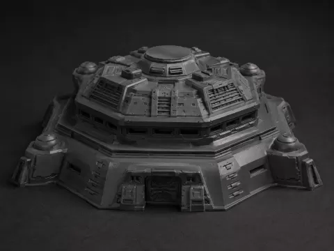 Industrielle Festung im Sci-Fi-Stil - Industrial fortress in sci-fi style
