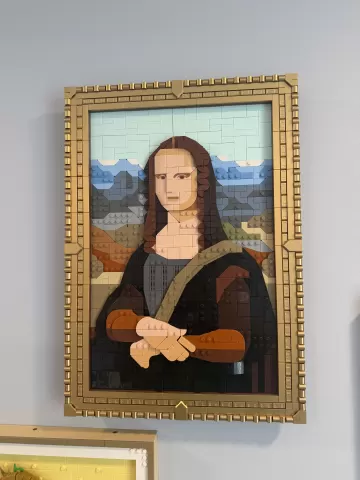 LEGO Mona Lisa No-Drill Command Strip Wall Mount