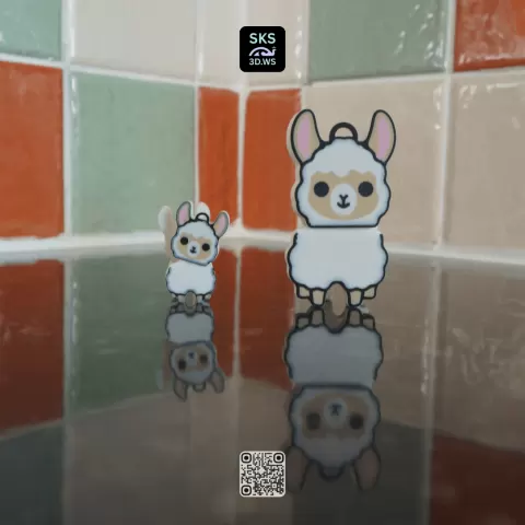 Llama Wiggle Keyring