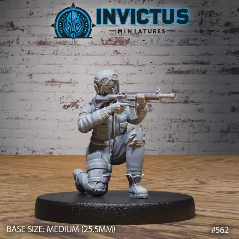 Aviator Girl Shooting / Air Soldier / Flying Human / Female Officer / World War Warrior / Brave Commander / Cyberpunk Fighter / Steampunk Headhunter / Humanoid Invasion Army / Trooper Attack / Sci-Fi Encounter by Epic-Miniatures