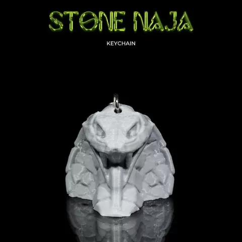 Stone Naja Keychain by Stlflix