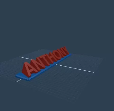 ANTHONY Custom Name Plate