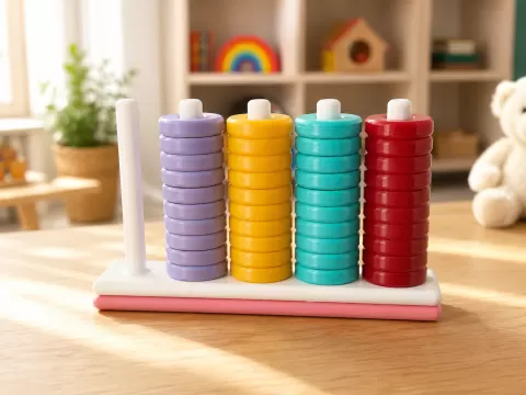 Ring Toss Intelligence Game – 4-Color Set