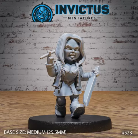 Evil Doll Girl / Horror Night Encounter / Crazy Killer / Voodoo Summoner / Haunted Demonic Toy / Undead Predator / Killing Lady / Humanoid Beast by Epic-Miniatures