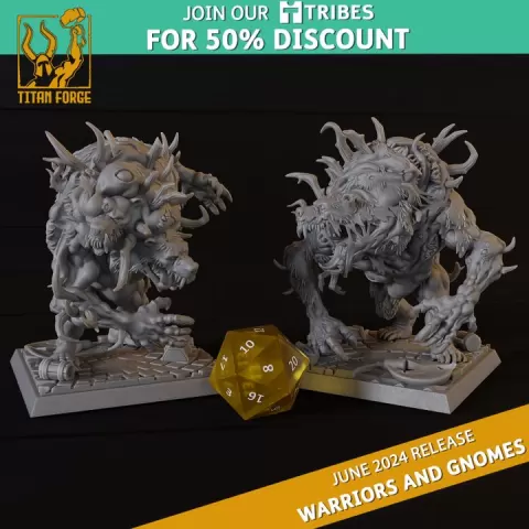 Warriors Forsakens - Warriors and Gnomes - Titan Forge Miniatures June 2024 by Titan Forge Miniatures