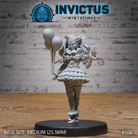 Scary Clown Girl / Carnival Artist / Funfair Performer / Mysterious Circus Resident / Beast Trainer / Magic Cabinet Member / Horror Night Encounter by Epic-Miniatures