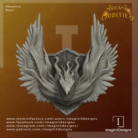 Pre-supported Phoenix Bust by Imagin3Designs