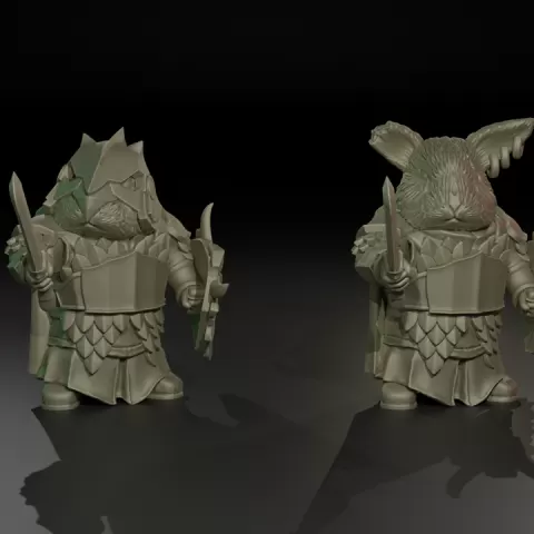 Rabbit Owl-Knight by The Cavy Forge