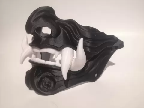 Samurai Mask Model 3 (split for multiple colors)