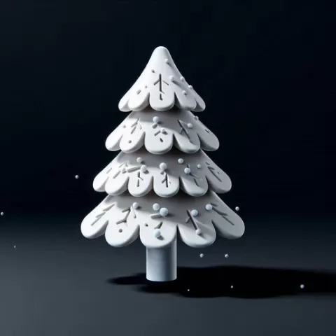Winter Tree With Ice Detailed 3D Printable Model Design