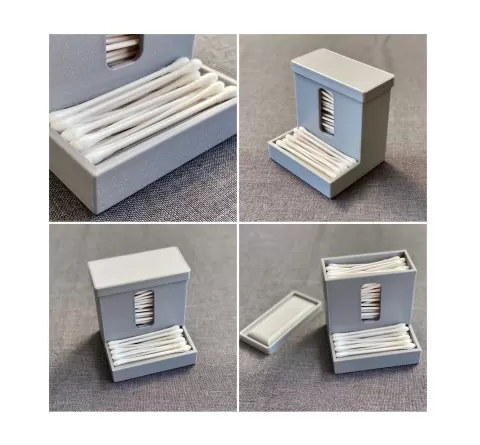 Cotton Swab Dispenser with Lid