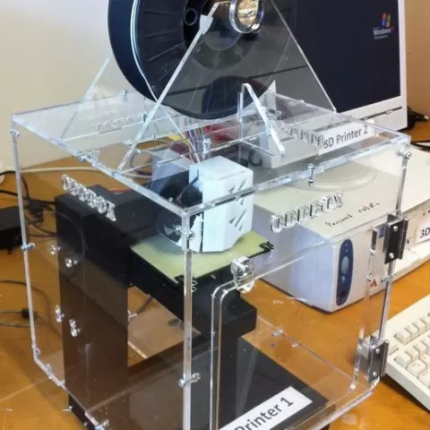 Transparent Box with spool space for 3D printer