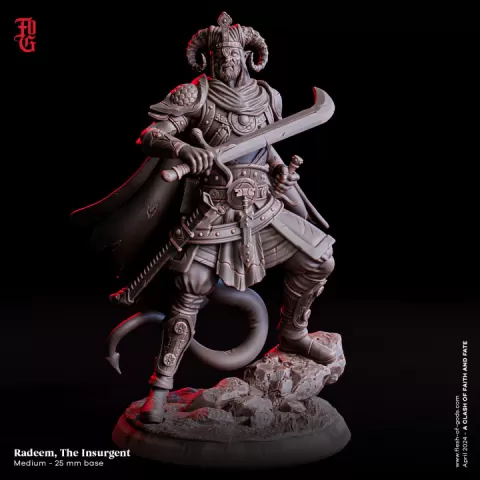 Radeem, The Insurgent (Tiefling Fighter) by Flesh of Gods