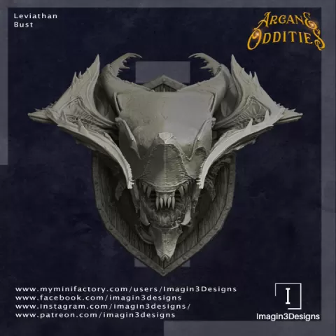Pre-Supported Leviathan Bust by Imagin3Designs