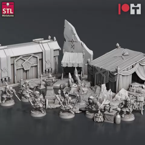 Dwarven Camp Set by STL Miniatures