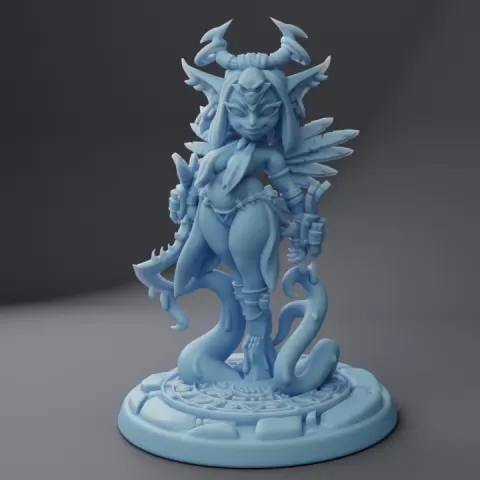 Magglubiyette, Goblin Blood Goddess ( Female Goblin Barbarian / Warlock / Shaman / Cultist ) by Twin Goddess Miniatures