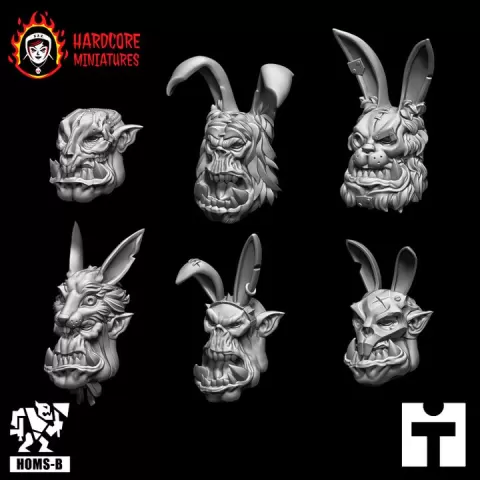 Space Orcs Easter Bunny Heads by Hardcore Miniatures
