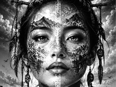 Femme mystique voilier EASY PRINT