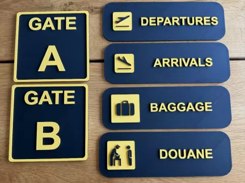 Airport signs