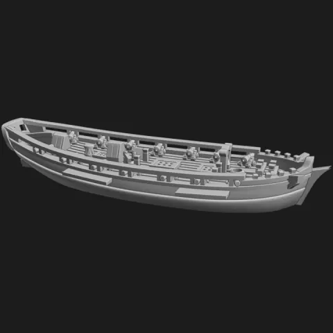 FR Vigilant-class Brig (16 guns), 1800-1807 & Blender Exporter, AOA-FR-10 by Turner Miniatures