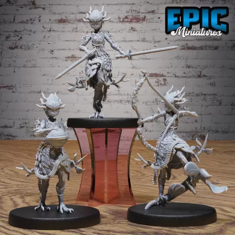 Nut Dryad Set / Plant Tribe / Tree Spirit / Treant Beast / Forest Nymph / Branch Creature / Woodland Guardian / Nature Guard by Epic-Miniatures