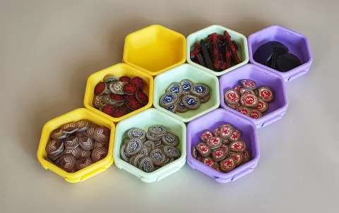 Interlocking Sorting Cups (Hex Shape) - Version 2