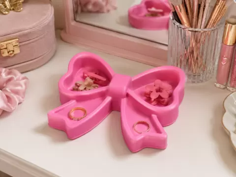 Bow Shaped Trinket Dish Tray