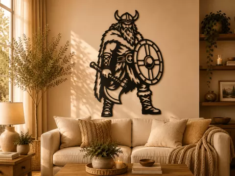 Viking Warrior Wall Art Decor.stl