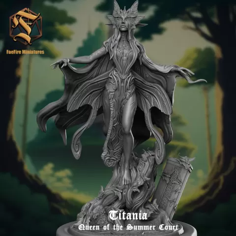 Archfeys- Titania Queen of the Summer Court - 55mm by FaeFire Miniatures