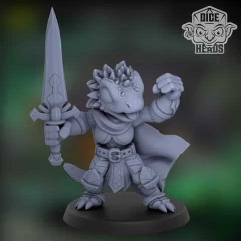 Bearded Dragon Fighter by Dice Heads