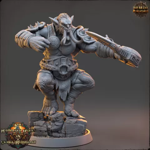 Jorduz Hunter - The Mammoth Ogres of Skull Mountain by Daybreak Miniatures