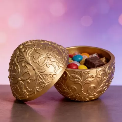 Bunny Egg Candy Box STL | Ornate Easter Surprise Container