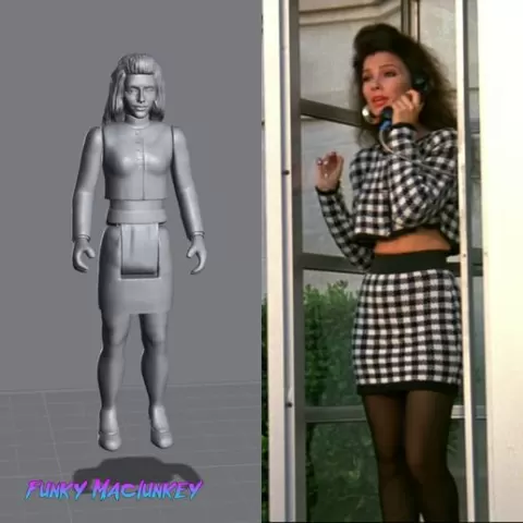 VINTAGE KENNER-STYLE UHF PAMELA FINKLESTEIN (REPORTER) ACTION FIGURE