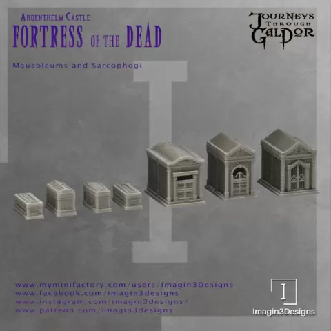 Fortress of the Dead - Small Mausoleums and Sarcophagi by Imagin3Designs