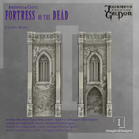 Fortress of the Dead - Modular Castle Walls - Single Story by Imagin3Designs