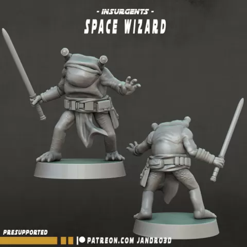 Frog - Space Wizard by Jandro Marquez
