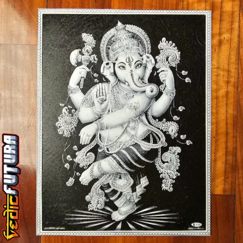 Ganesh Dancing the Tandava [Easy to Print Filament Painting] by VedicFutura