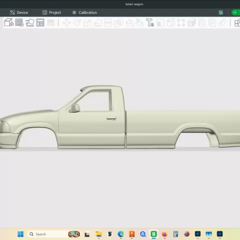 2000 GMC Sonoma Regular Cab Long Bed, scale hollow model, shell body, clean no interior, stock bed and bed height, rc, truck, crawlers, scale build model, resin and fdm print